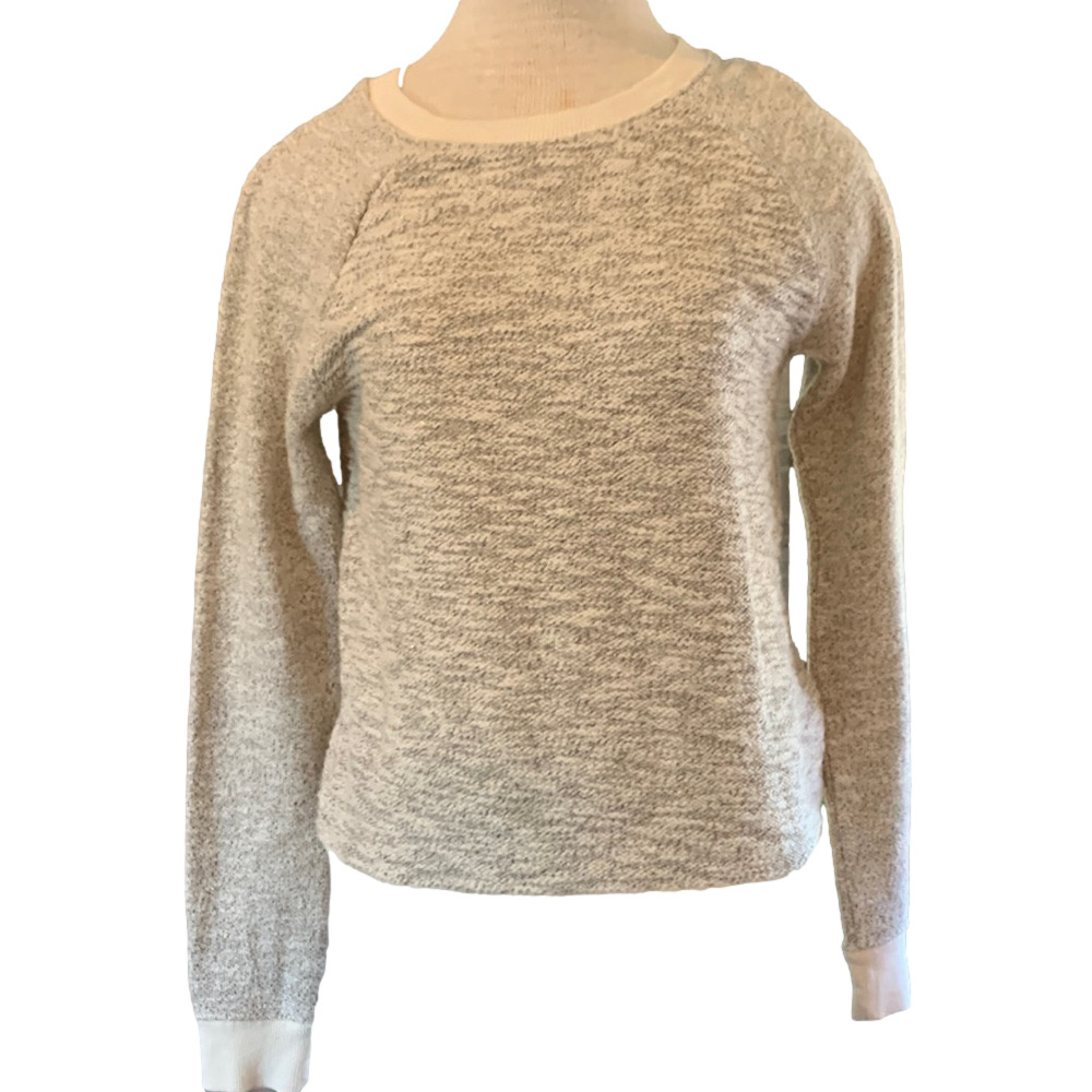 Aerie sz small cream with gold crewneck sweater.